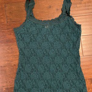 Green Lace Camisole.- Hanky Panky
